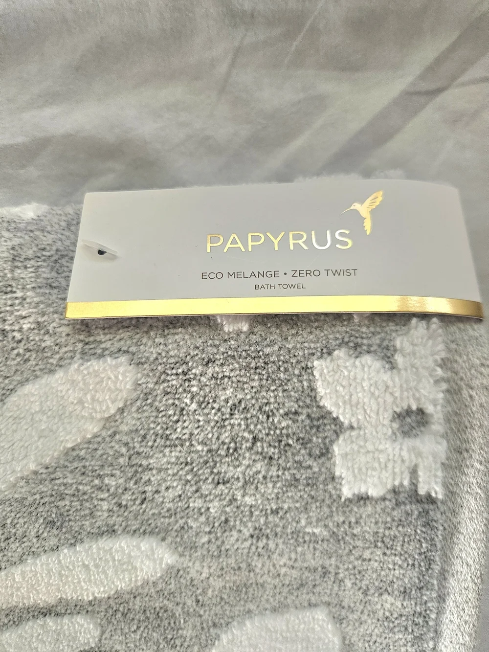 Papyrus Gray & White Floral Towel Set